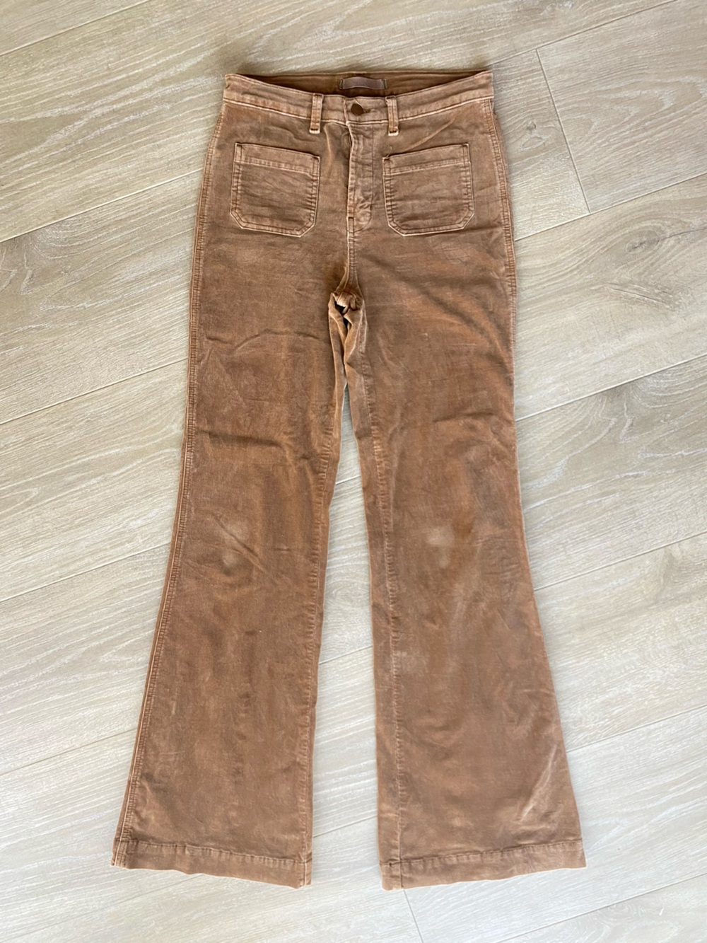 J Brand Brown Corduroy Bootcut Pants Size 29 Camel Stretch Jeans